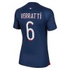 Original Fußballtrikot Paris Saint-Germain 2023-24 Verratti 6 Heimtrikot Für Damen